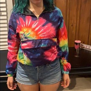 Tie dye rain hoodie